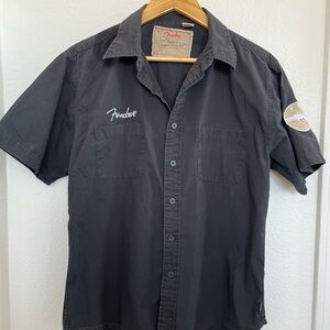 Fender Men's Black Short Sleeve Shirt